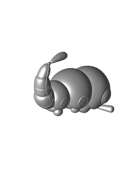 Pokemon Caterpie #10 - Optimized for 3D Printing 3d model