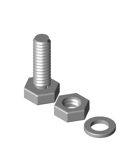 Nut Bolt Washer 3d model