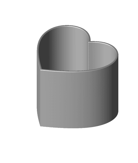 Heart Shaped Planter Mold 3d model