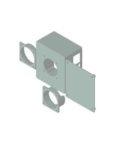 OrangePi Zero 2 Case w/ Fan and 2040 Extrusion Mount 3d model