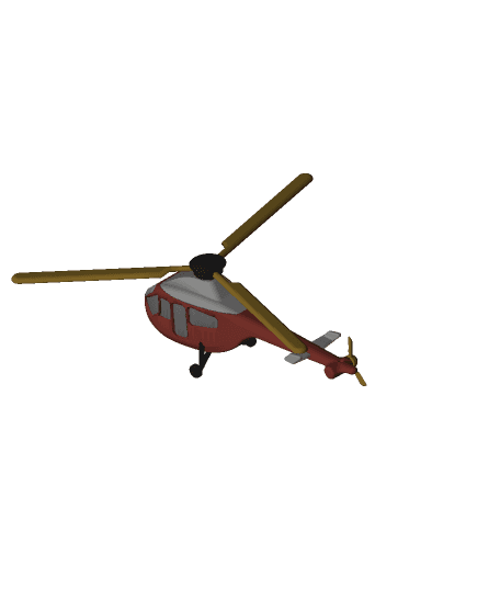 Candy Helicopter with Movements 3d model