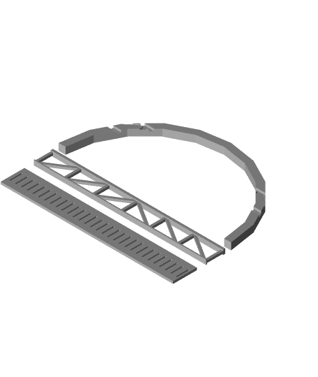 Model Bridge - Parametric (Customizable ) 3d model