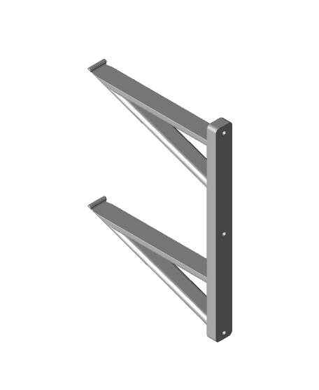 Wall mounted ski rack 3d model