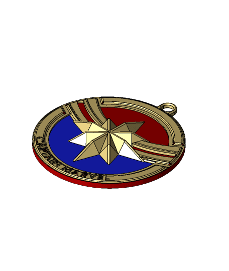 Captain Marvel Keychain 3d model