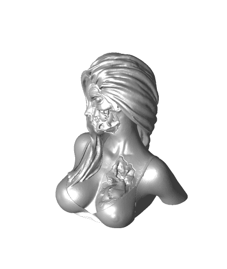 Terminator T800 Girl bust 3d model