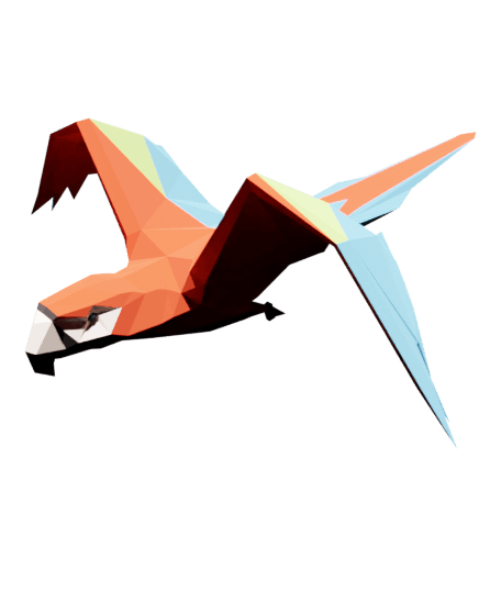 Flying_Parrot_Animated.glb 3d model