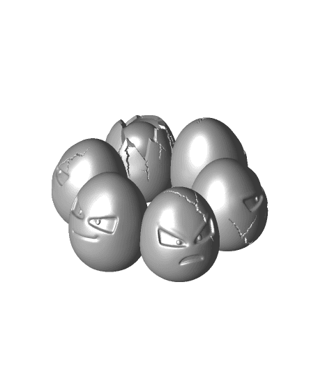 Ring-Formation Exeggcute Pokemon Fan Art Sculpture 3d model