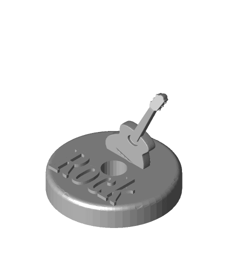 Rock Vinyl Adapter _ 45" 3d model