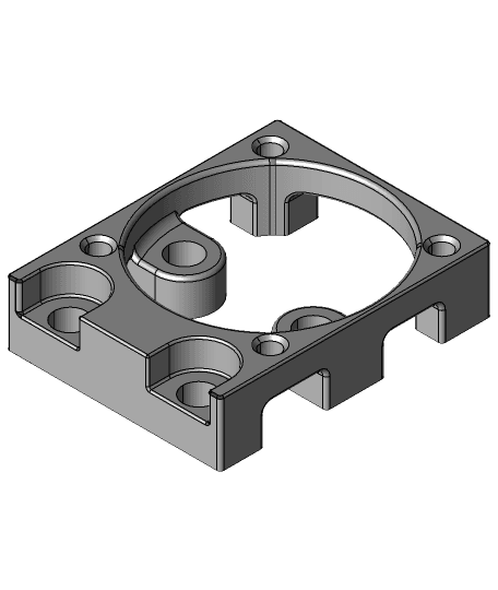 30mm Fan Adapter for Flying Bear Dual Nozzle Hot End 3d model