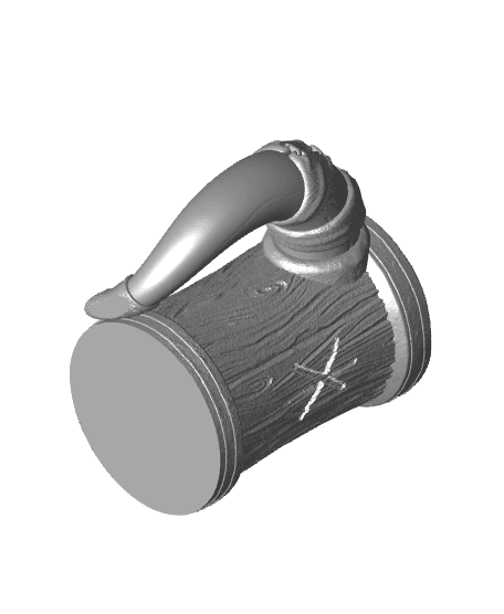 Viking Warrior Horn Tankard Beer Can Koozie 3d model