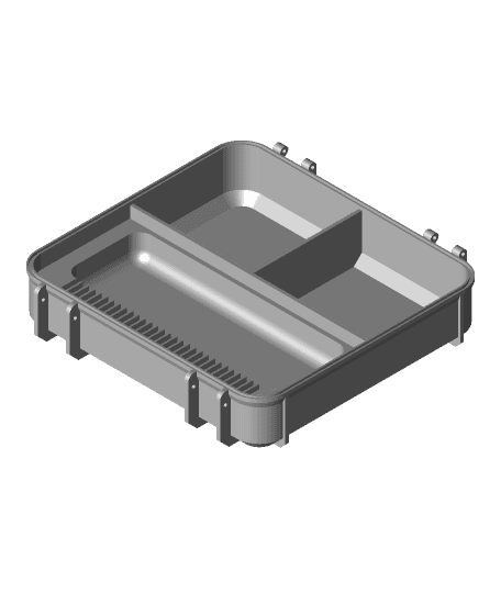 Tool Box Base for 30 Filament Swatch and 2 Comparments in the Back 3d model