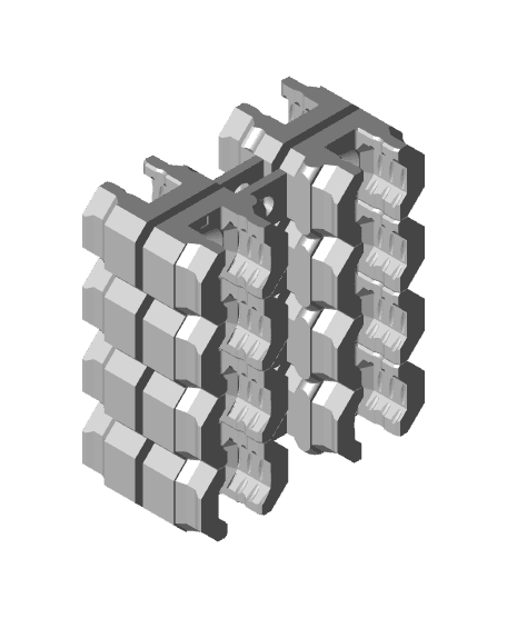 8 mm - Quad Offset Snap (DS Part A) - x4 Stack 3d model