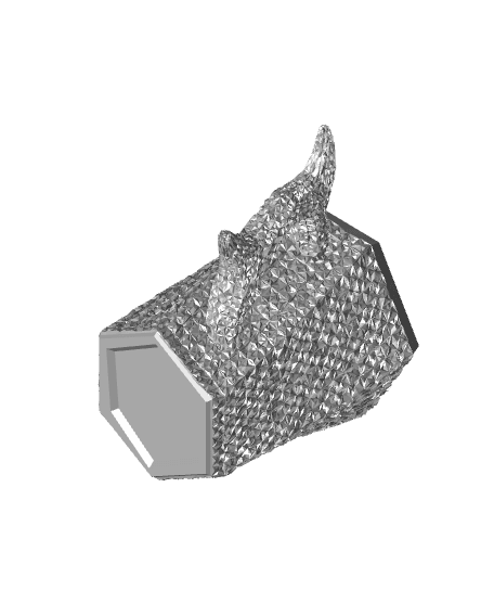 Hex Pattern Crumpled Dice/Pencil Mug  3d model