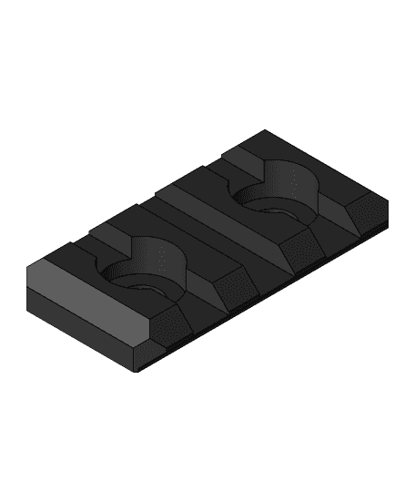 Ultra Low Profile 3 Slot Mlok Flat Screw 3d model