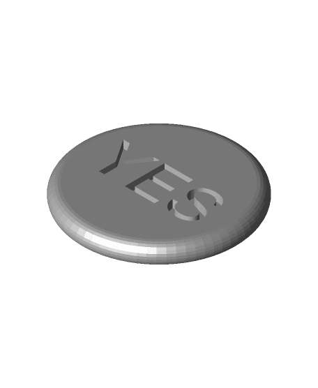 Yes - No Coin 3d model