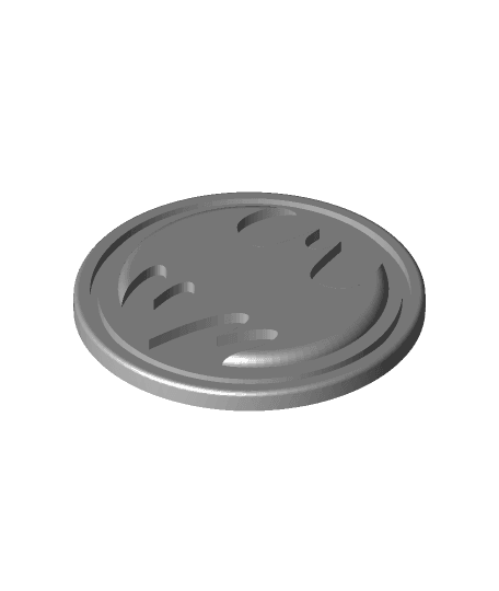 Batman Raised Logo Coin 3d model