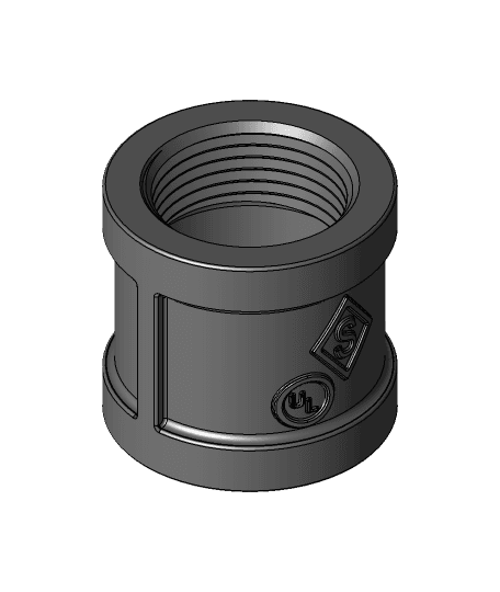 1.00 IN. IRON COUPLER 3d model