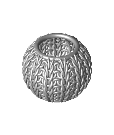 Rib Knit Round Bowl 3d model