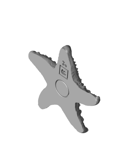 Starfish Fidget Spinner (Wide Twisted) 3d model