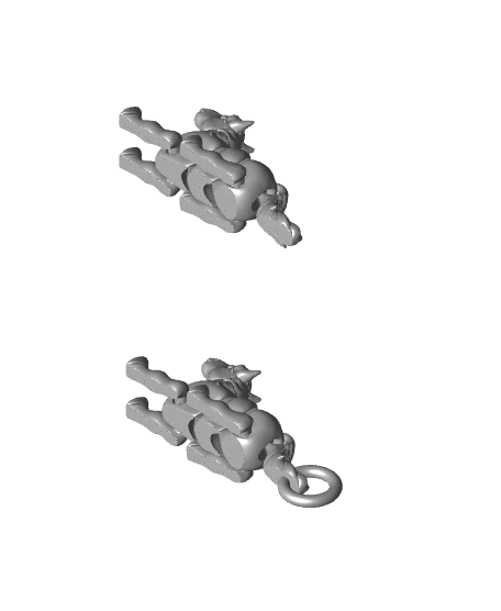 Baby flexi horse keychain 3d model