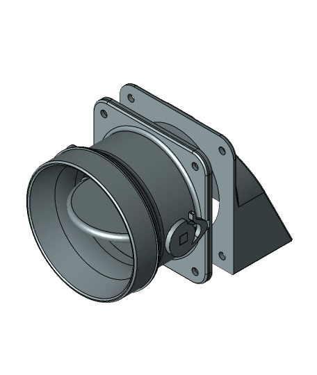 K-40 Laser 4-inch Window Exhaust Vent 3d model