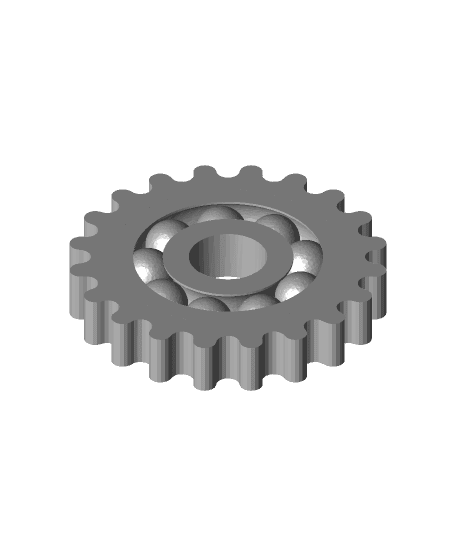 Print in Place (PIP) Bearing Gear Fidget 3d model