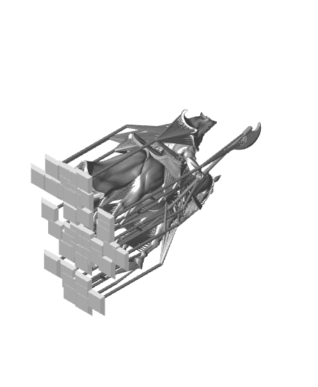 Dark Sorcerer - Mounted 3d model