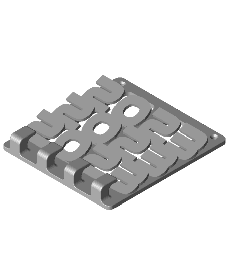 Key and Letter Holder 3d model