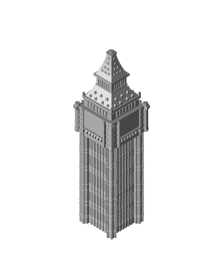 Clock Tower (Big Ben) 3d model