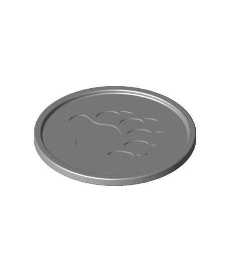 Coaster - Bear Paw 3d model