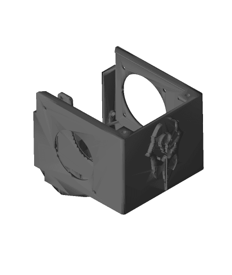 Mega-S_Hotend Cover_Fan_Duct_Half-Circle  3d model