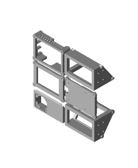 Raspberry Pi 4B + 3.5" Touchscreen Case (For Printers with 4040 Extrusion) 3d model