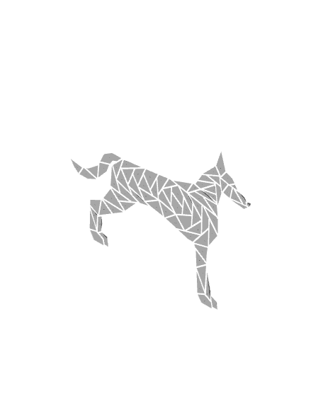  “Malinois style” - Geometric dog wall art 3d model