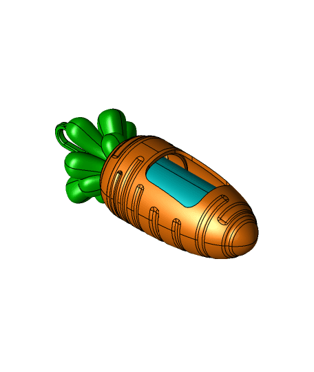 Carrot Shaped Doggy Bag Holder 3d model