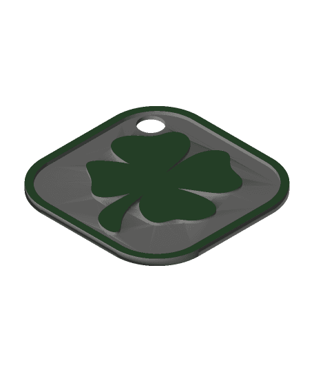 Four Leaf Clover Keyring 3d model