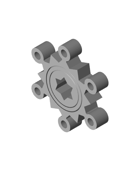 Gyro Snowflake Star 3d model