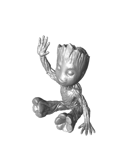 baby groot led light 3d model