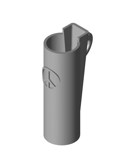 Clipper Lighter Case + Keychain Case (Peace Sign) 3d model