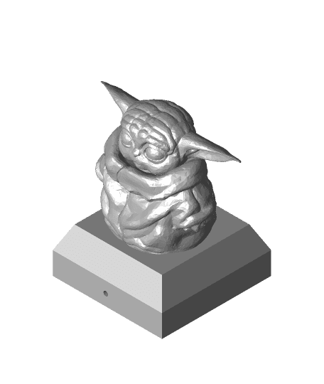 DECORATIVE FENCE POST CAP YODA.stl 3d model