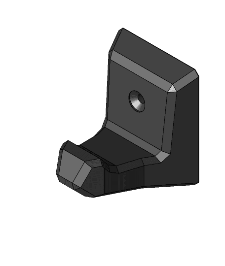 Hat Hanging Hook (Screw Mount) 3d model