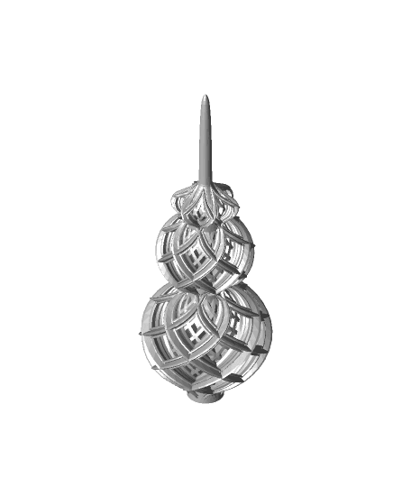 Closed Lattice Christmas Topper 3d model