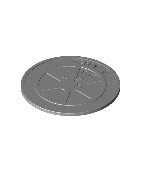 Wagon Wheel Coaster - Size Small Island 3d model