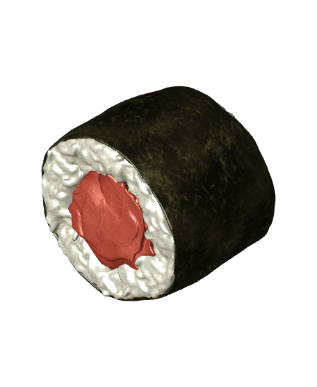 Chu Maki medium sushi roll 3d model