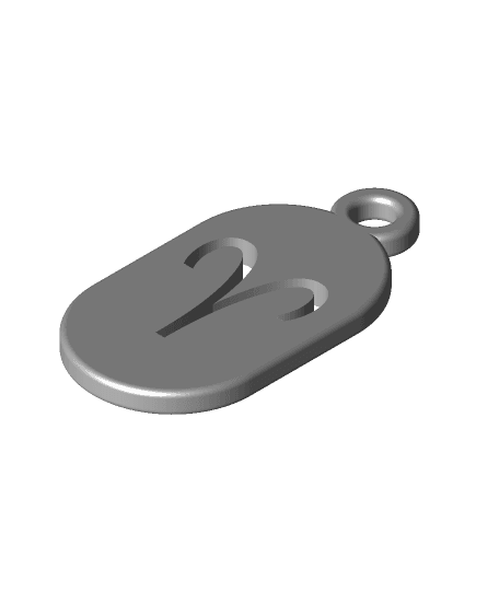 Key Fob - Zodiac Aries 3d model