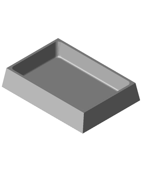  1d wide base screw tray 3d model