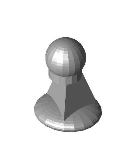 low effort Black pawn 3d model