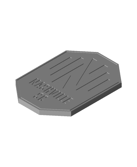 CS Nashville SC coaster or plaque 3d model