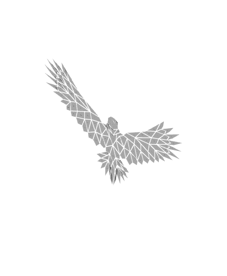 Geometric eagle wall art 3d model