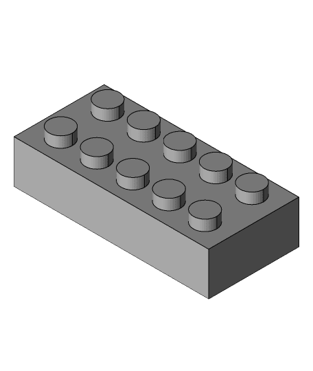 Lego brick 3d model