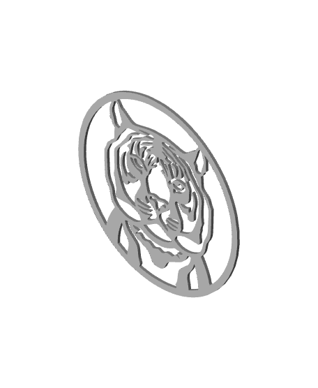 tiger wall art jungle cat wall decor 3d model